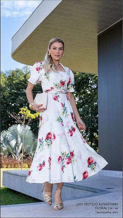 VESTIDO ALFAIATARIA ESTAMPADO