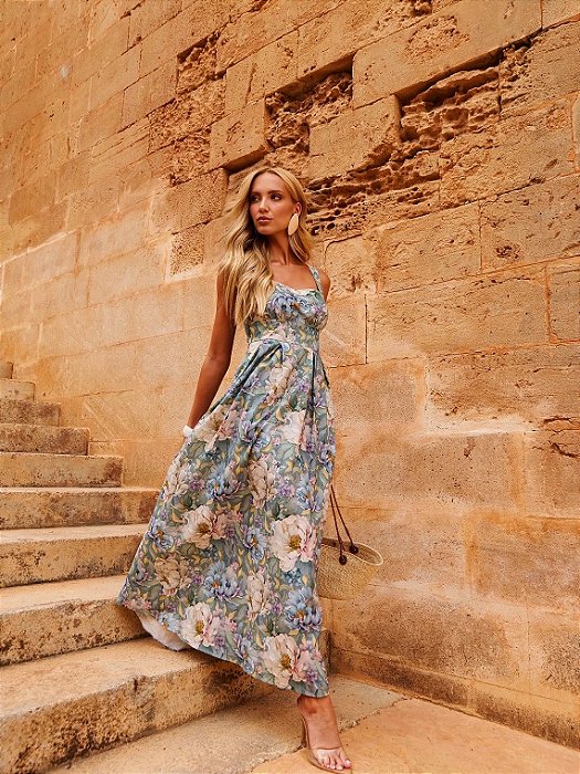 VESTIDO LONGO FLORAL
