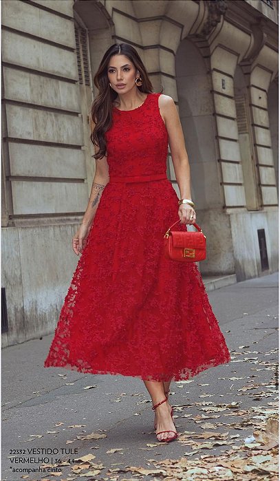 VESTIDO TULE BORDADO