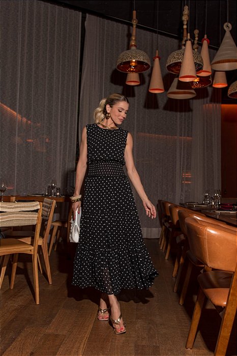 VESTIDO CHIFFON POÁ