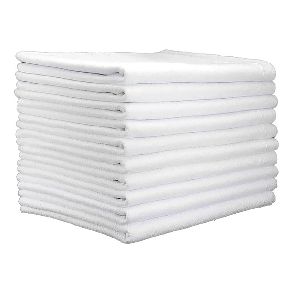 Kit 10 Pano de Chão Branco Grande Limpeza