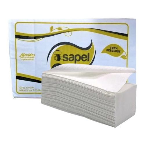 Papel Toalha Interfolha 100% Celulose 1000 Folhas