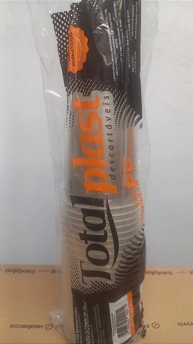 Copos Descartáveis 770ml Liso PP Totalplast Caixa com 500 Unidades 20x25