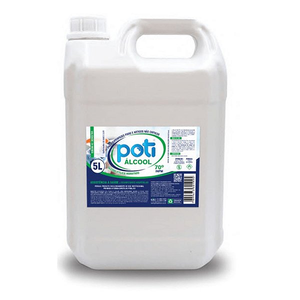 ÁLCOOL 70° INPM 5 LITROS POTI