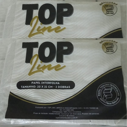 Papel Interfolha Celulose C/1000 Folhas Sl Top Line