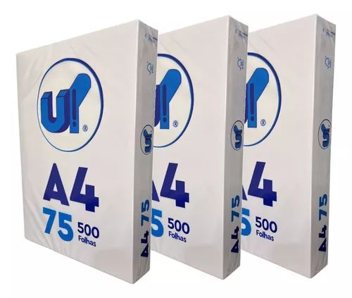 Papel Sulfite A4 Up! Office  5 pacotes Total 2500 Folhas Cor Branco