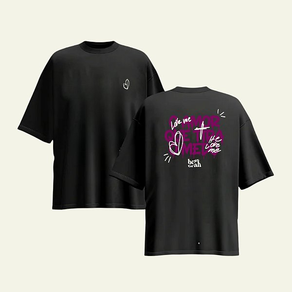 CAMISETA OVERSIZED 1J PRETA