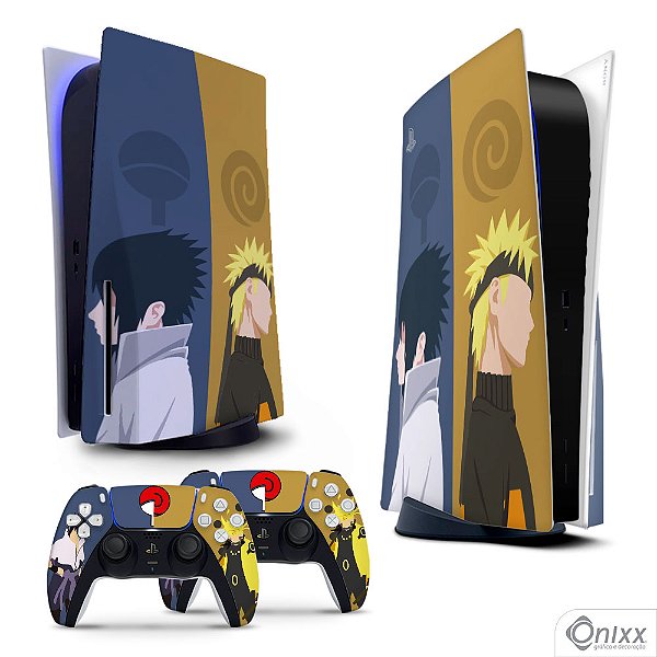 Skin PS5 Adesiva Naruto e Sasuke