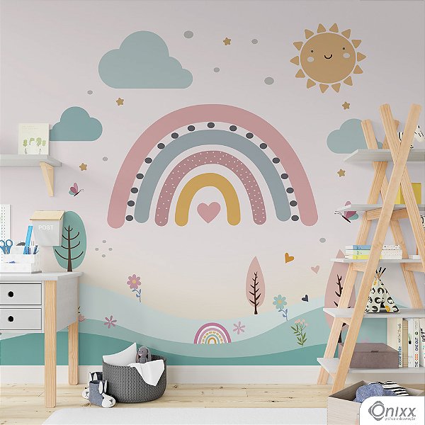Painel Adesivo Arco-Íris Soft Color