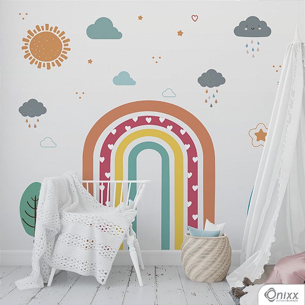 Painel Adesivo Arco-Íris Soft Color 2