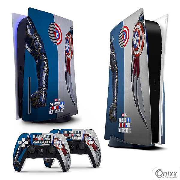 Skin PS5 Adesiva Falcão e Soldado Invernal