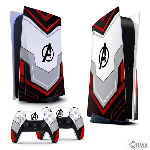 Skin PS5 Adesiva Avengers Uniforme Quântico