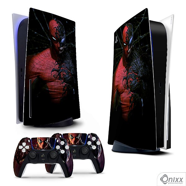 Skin PS5 Adesiva Spider Man Black Suit Verse
