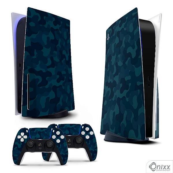 Skin PS5 Adesiva Camuflado Naval