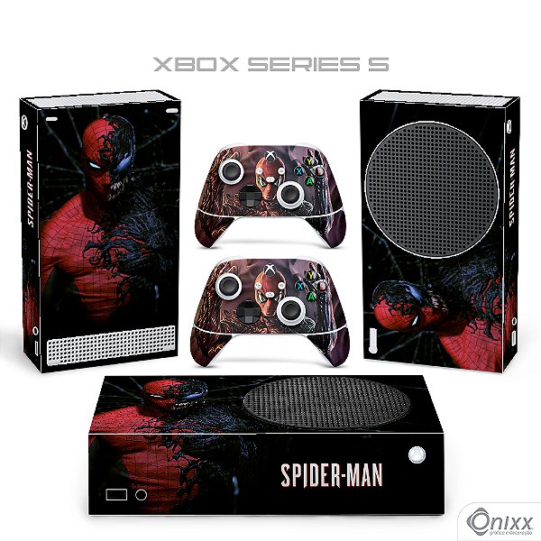 Skin Xbox Series S Adesiva Spider Man Black Suit Verse