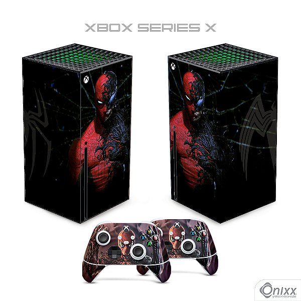Skin Xbox Series X Adesiva Spider Man Black Suit Verse