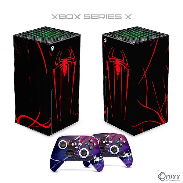 Skin Xbox Series X Adesiva Aranha Negra