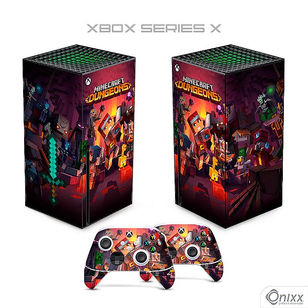 Skin Xbox Series X Adesiva Minecraft Dugeons