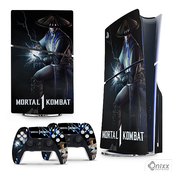 Skin PS5 Slim Adesiva Mortal Kombat 1 Raiden