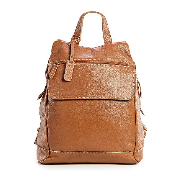Mochila Social Antifurto em Couro Legitimo