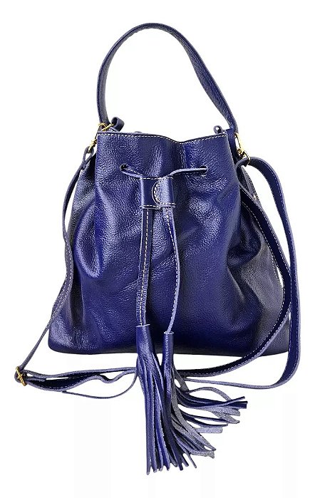 Bolsa Saco Lizzi em Couro Legitimo