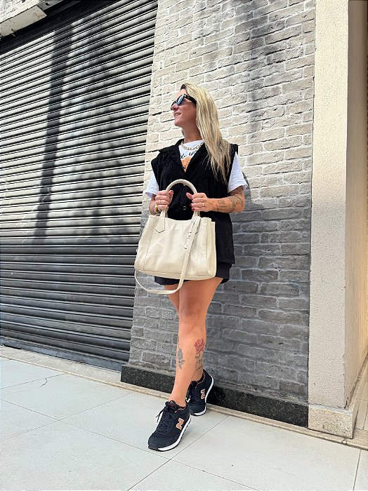 Bolsa Tote Helena em couro legitimo