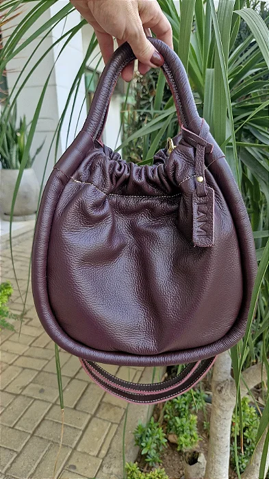 Bolsa Bucket Bag Zoe em couro legitimo