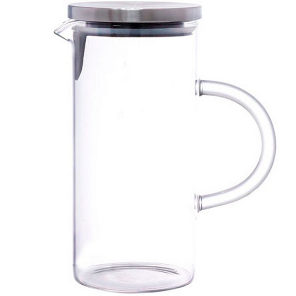 JARRA DE VIDRO MIRAGE C/ TAMPA DE INOX 1 LT