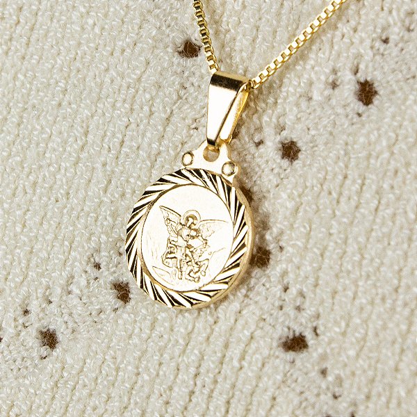 Pingente Medalha de São Miguel Pequena