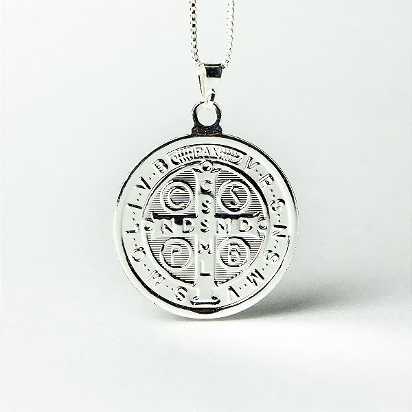 Pingente Medalha de São Bento (15mm de diâmetro)