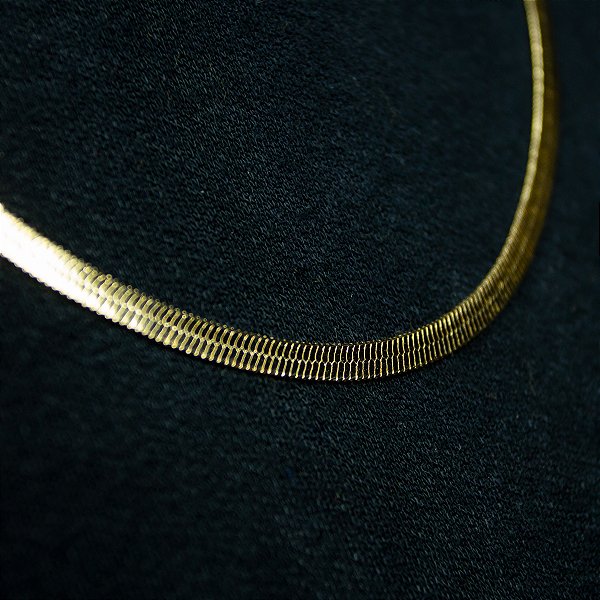 Colar Gargantilha Fita Dourada