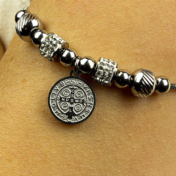 Pulseira Prateada São Bento
