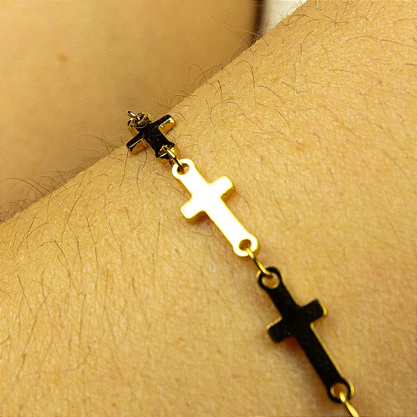 Pulseira Mix de Cruz