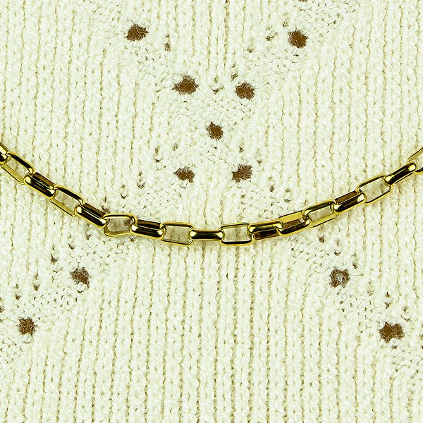 Corrente Cartier Dourada Aço Inoxidável