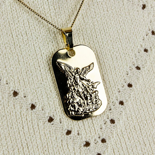 Medalha São Miguel Arcanjo Retangular