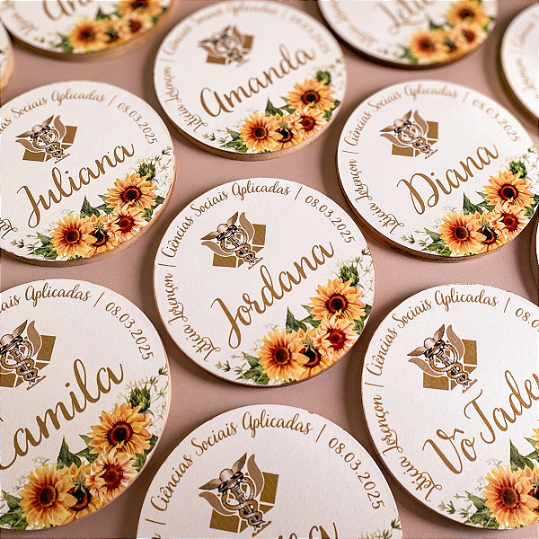 Porta Copos em MDF Personalizados Kit 25 unidades