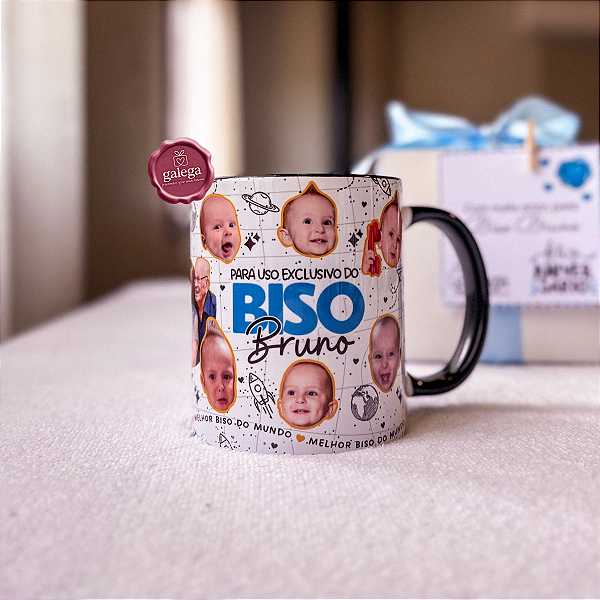 Caneca com Rostinhos do Neto e Foto com os Bisos