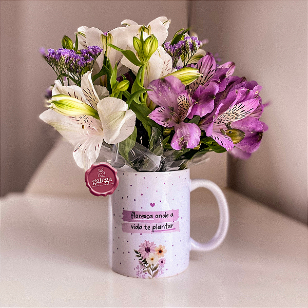 Arranjo de Flores Naturais - Complemento para Presente