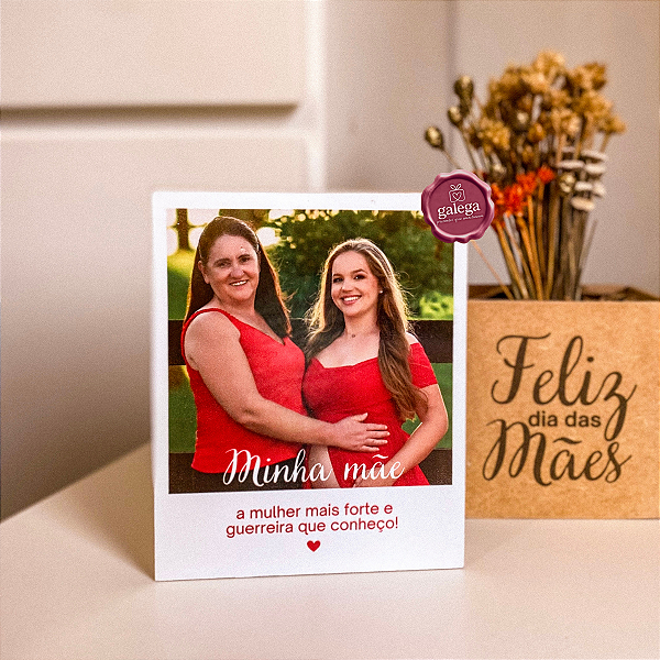 Polaroid Quadro de Mesa Personalizada em MDF 12x15cm