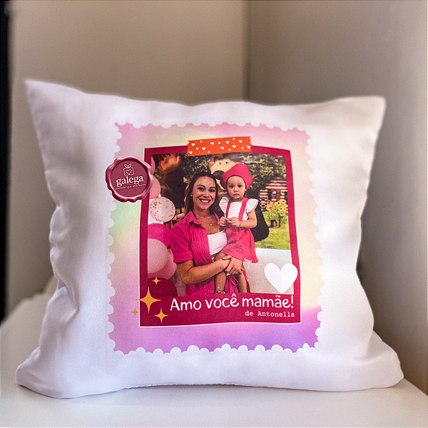 Almofada Personalizada Presente de Dia das Mães 40x40cm