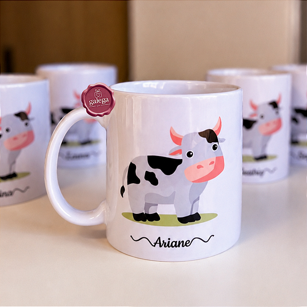 Caneca Vaquinha Galega Personalizada com nome 325 ml