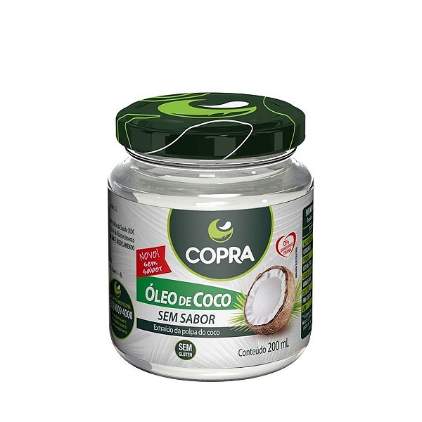 Óleo de Coco Sem Sabor - Copra - 200ml - Unid