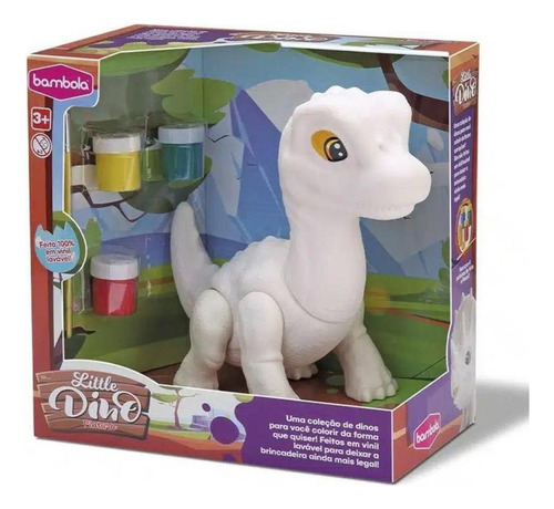 Brinquedo Little Dino Pintura Braquiossauro +3 Anos Bambola
