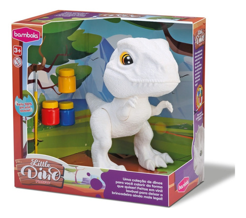 Dinossauro Didático Para Pintar Com Guache Acrilex Brinquedo
