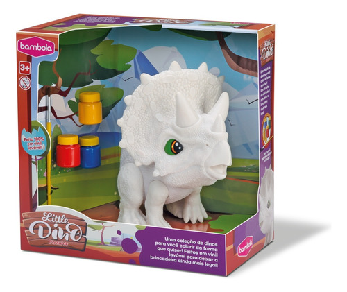 Brinquedo Dinossauro Triceratops Little Dino Pintura Bambola