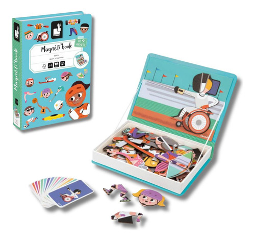 Livro Magnetico Infantil Educativo Montessori Esportes Janod