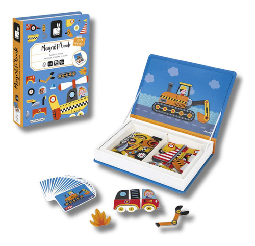 Livro Magnetico Infantil Educativo Montessori Veiculos Janod