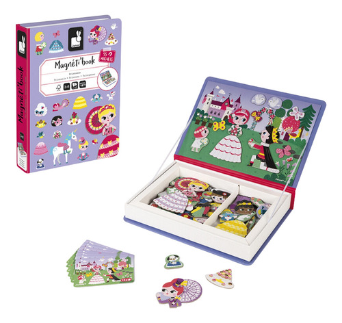 Livro Magnético Princesas 63 Peças - Janod