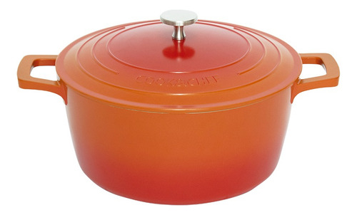 Panela Caçarola Alta 24cm Cook&chef Laranja 4,5mm Mimo Style
