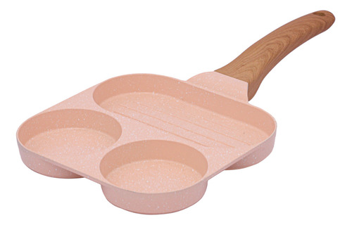 Frigideira 3x1 Ovo Hamburguer Rosa Indução Cerâmica Mimo Sty